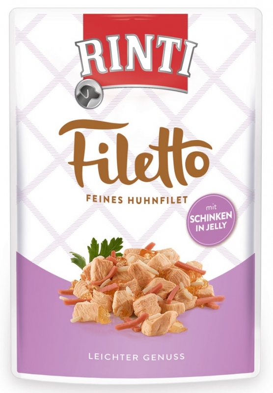 Rinti Filetto saszetka w galaretce z kurczakiem i szynką 100g