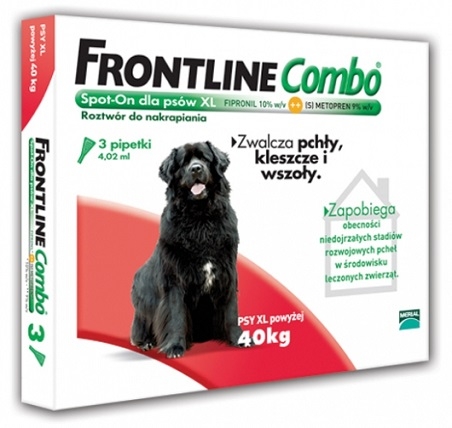 Frontline Combo Pies XL 40-60 kg trójpak dla psów XL 40-60 kg 3 x 4,02 ml
