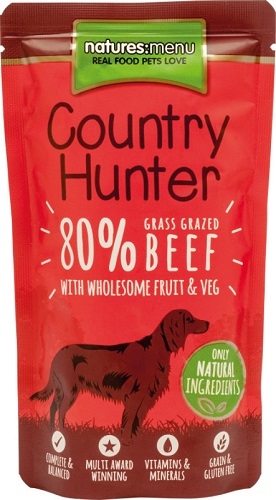 Natures Menu Dog Country Hunter saszetka 80% wołowiny 150g