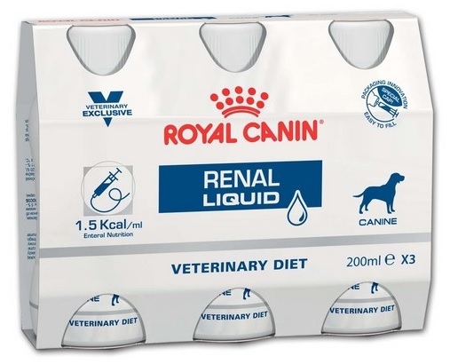 Zdjęcie Royal Canin Renal Liquid Canine dla psa kompletna płynna dieta wspomagająca nerki 3x200ml