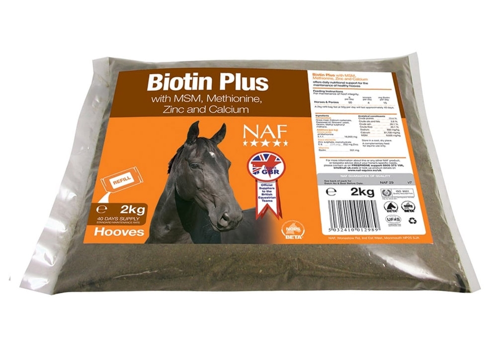Zdjęcie NAF Biotin Plus Premium Formula For Horses  opakowanie uzupełniające 2kg