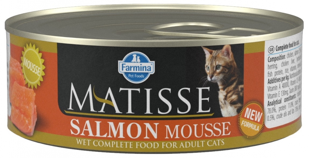 Farmina Matisse Puszka dla kota mus z łososiem 85g