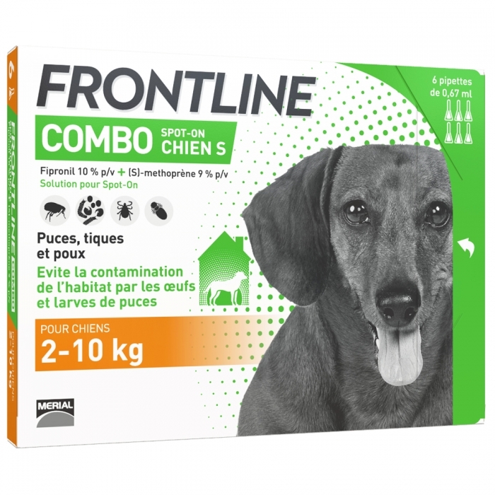 Zdjęcie Frontline Combo Pies S 2-10 kg trójpak  dla psów S 2-10 kg 3 x 0,67 ml