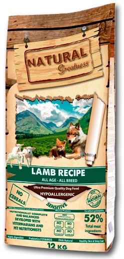 Zdjęcie Natural Greatness Lamb Recipe Dog karma sucha  2kg