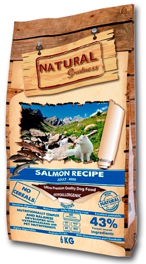 Zdjęcie Natural Greatness Salmon Recipe Dog Mini karma sucha  6kg