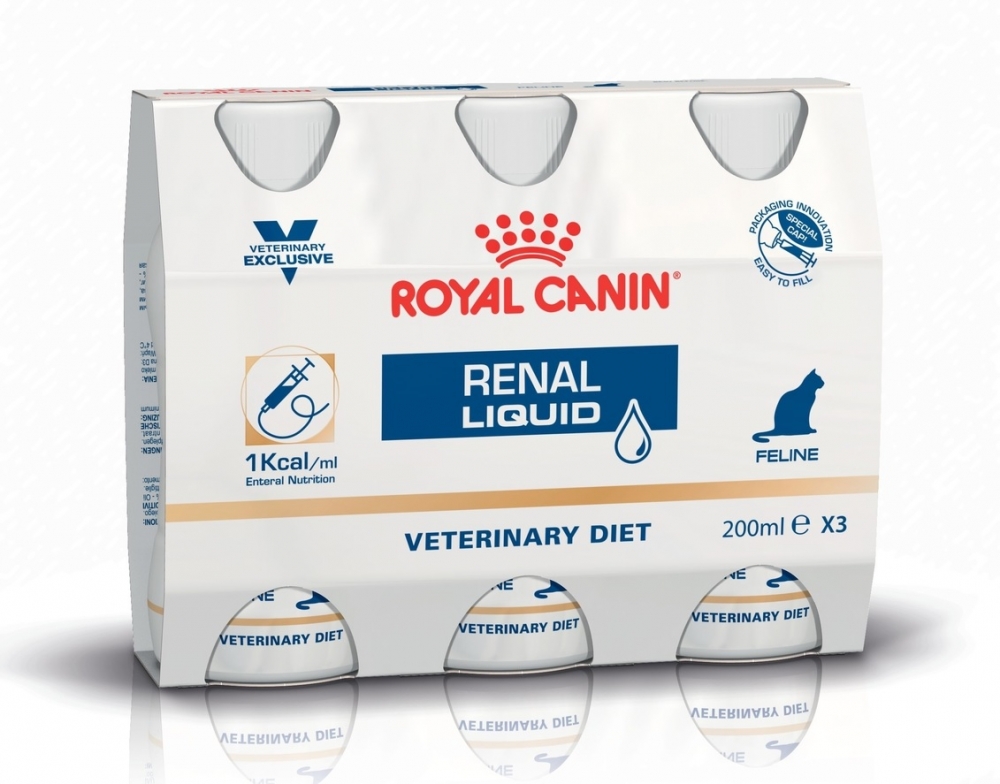 Zdjęcie Royal Canin Renal Liquid Feline dla kota kompletna płynna dieta wspomagająca nerki 3x200ml