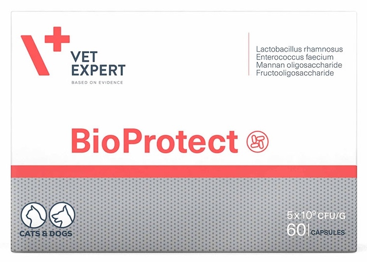 VetExpert BioProtect probiotyk dla psów i kotów 60 kapsułek