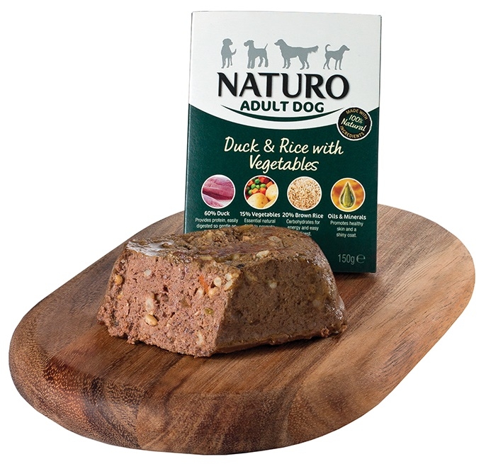 Zdjęcie Naturo Adult Dog tacka dla psa  kaczka z ryżem i ziemniakami 150g
