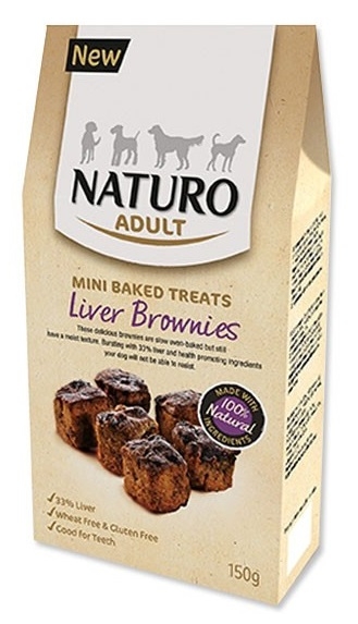 Zdjęcie Naturo Mini Baked Treats ciasteczka dla psów  wątróbka 150g