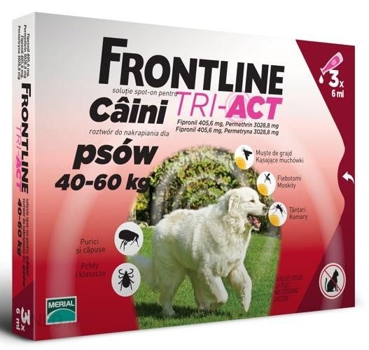 Frontline Tri-Act Pies trójpak dla psów XL (40-60 kg) 3 x 6 ml