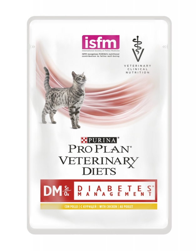 Zdjęcie Purina Vet Feline DM Diabetes Management Formula saszetka dla kota z kurczakiem 85g
