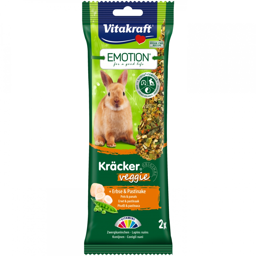 Zdjęcie Vitakraft  Emotion Kracker Veggie kolby dla królika  z groszkiem i pasternakiem 2 szt.