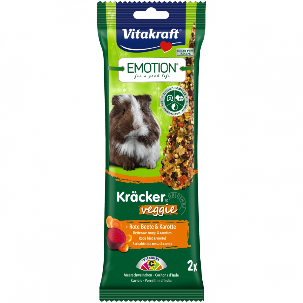 Vitakraft Emotion Kracker Veggie kolby dla świnki z buraczkami i marchewką 2 szt.