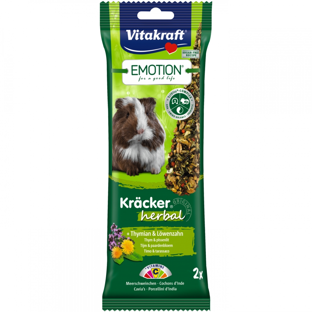 Vitakraft Emotion Kracker Herbal kolby dla świnki z tymiankiem i mniszkiem 2 szt.