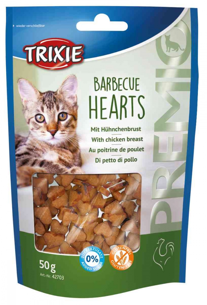 Zdjęcie Trixie Barbecue Hearts przysmak dla kota  z kurczakiem 50g
