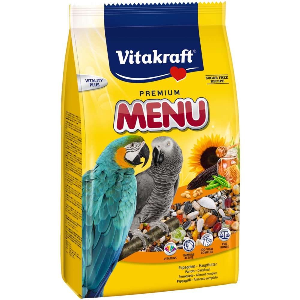Vitakraft Premium Menu – karma dla ary z dodatkiem miodu 1kg