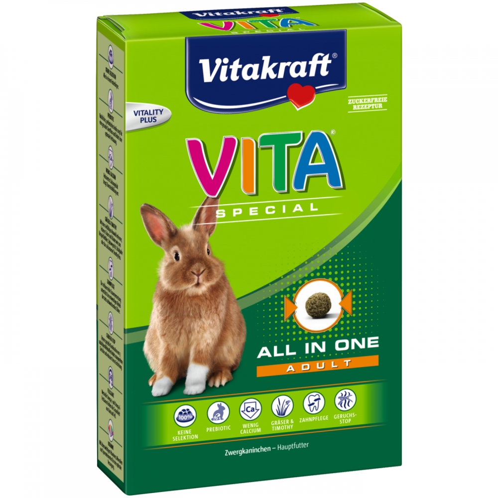 Zdjęcie Vitakraft Vita Special Adult Regular (Królik) pokarm dla królików dorosłych granulat 0.6kg