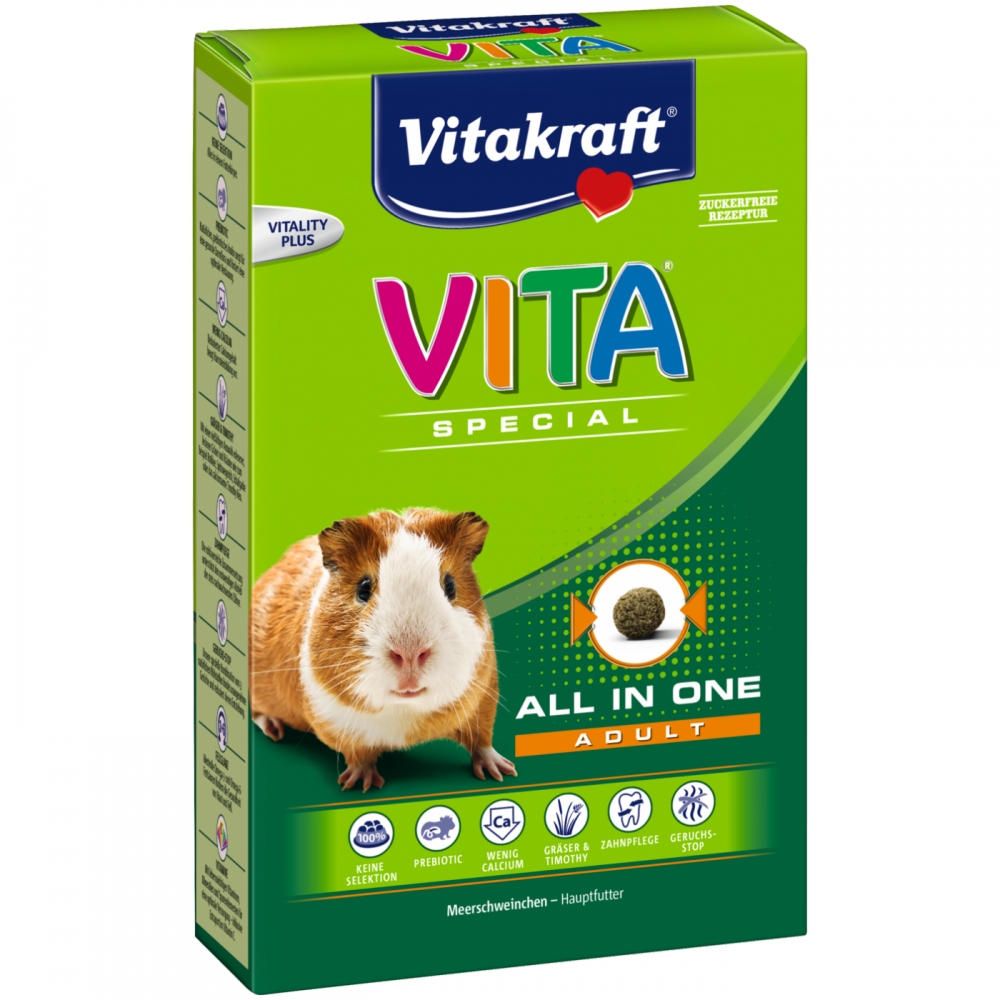 Zdjęcie Vitakraft Vita Special Adult Regular (Świnka) pokarm dla świnek morskich granulat 0.6kg
