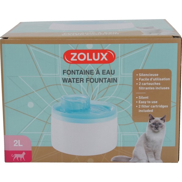 Zdjęcie Zolux Fontanna dla kota  biało-niebieska 2l