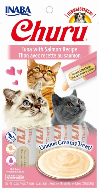 Zdjęcie Churu Kremowy przysmak dla kota  tuńczyk z łososiem 4x14g
