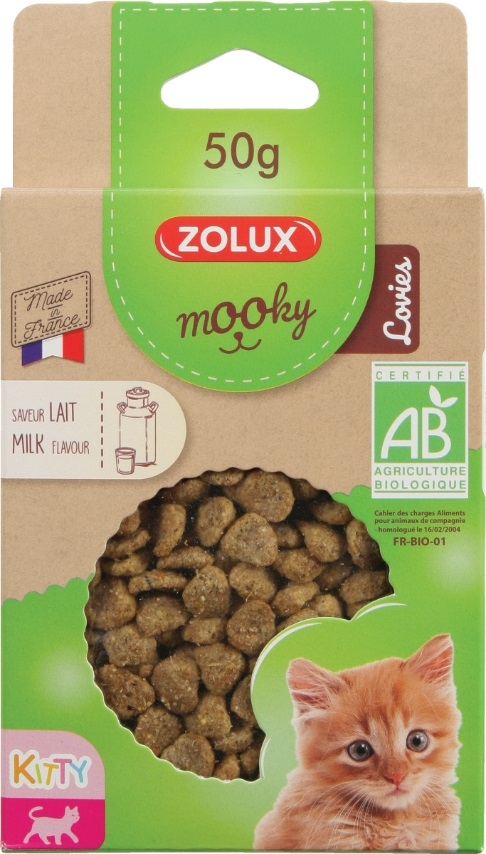 Zdjęcie Zolux Mooky Bio Lovies przysmaki dla kociąt  z mlekiem 50g