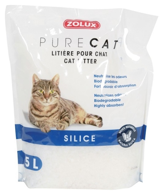 Zolux Pure Cat żwirek silikonowy naturalny dla kotów bezzapachowy 5l