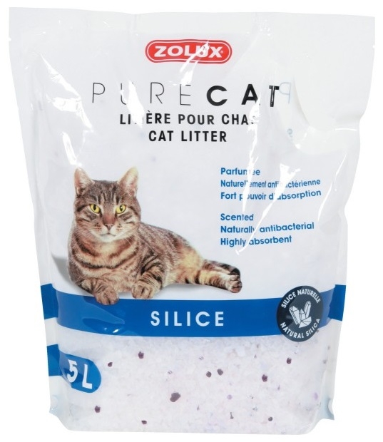 Zdjęcie Zolux Pure Cat żwirek silikonowy perfumowany dla kotów lawenda 5l