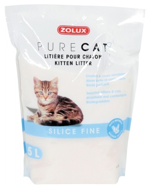 Zdjęcie Zolux Pure Cat żwirek silikonowy ekstra drobny dla kotów i kociąt bezzapachowy 5l