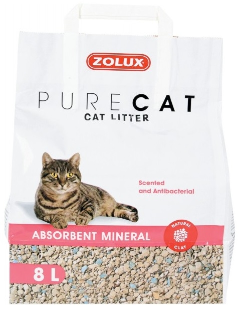Zdjęcie Zolux Pure Cat żwirek mineralny antybakteryjny dla kotów kwiatowy 8l