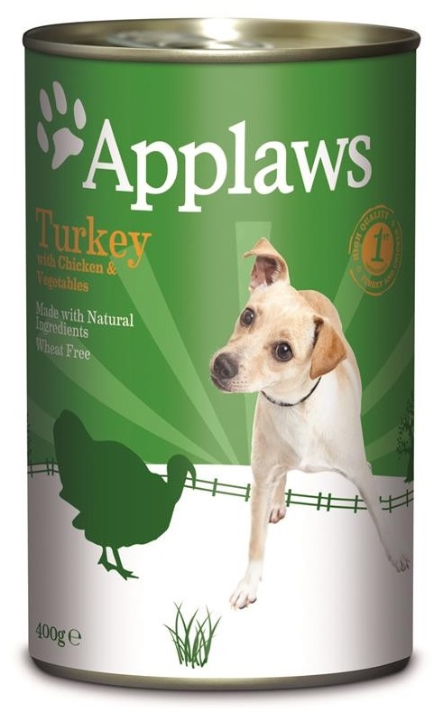 Zdjęcie Applaws Puszka dla psa pasztet kurczak i indyk z warzywami 400g