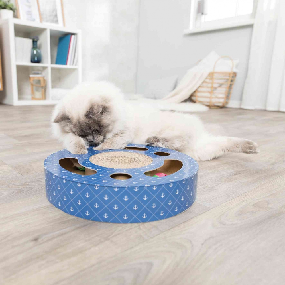 Zdjęcie Trixie Zabawka kartonowa z piłeczkami i kocimiętką dla kota okrągła śr. 33 cm