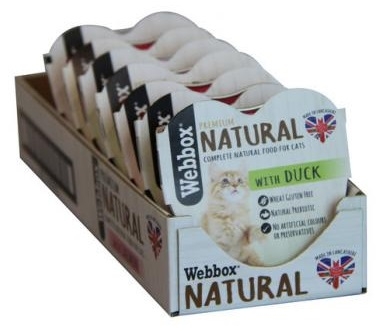 Zdjęcie Webbox Premium Natural tacka dla kota  z kaczką w galaretce 85g
