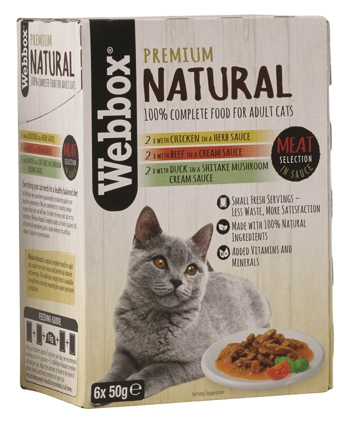 Zdjęcie Webbox Multipak saszetek Premium Natural dla kota w sosie Meat Selection in sauce 6x50g