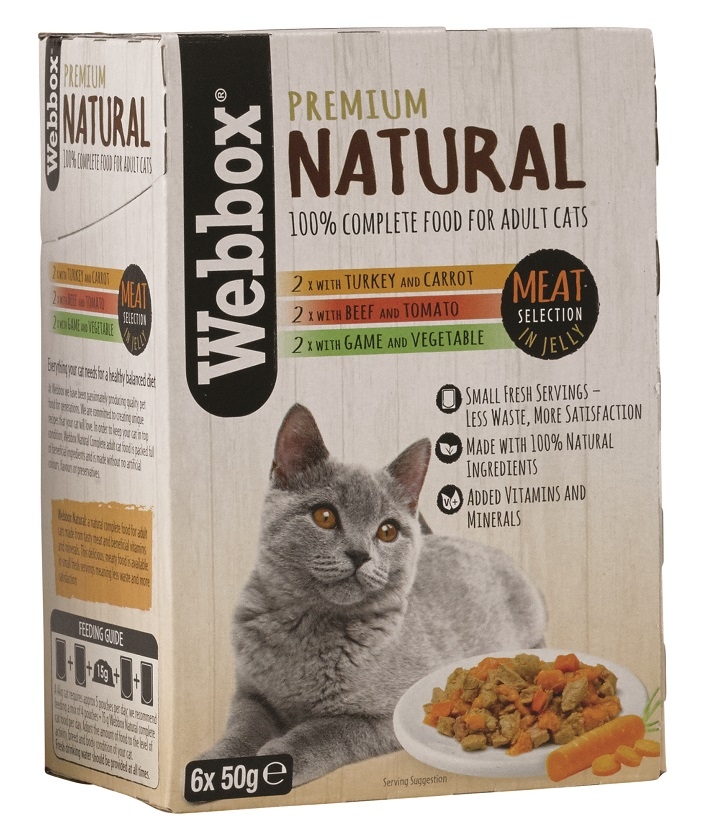 Zdjęcie Webbox Multipak saszetek Premium Natural dla kota w galaretce Meat Selection in jelly 6x50g