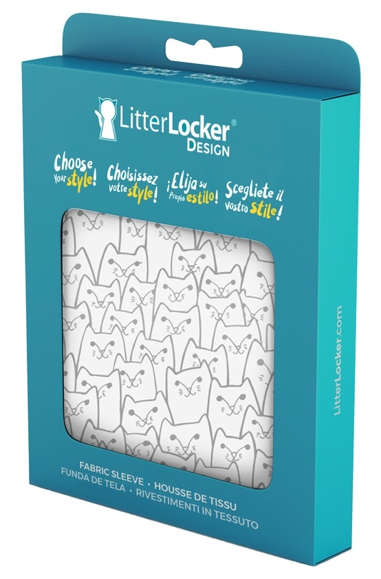 Zdjęcie Petmate Pokrowiec na pojemnik Litter Locker Design  biały w białe kotki 