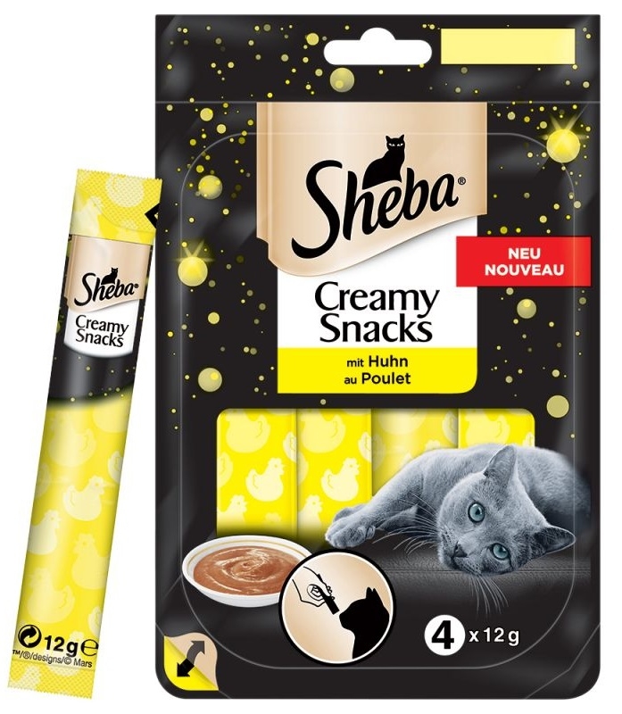 Zdjęcie Sheba Czteropak saszetek Craft Collection mięso  + przysmaki Sheba Creamy Snacks GRATIS! 4 x 85g