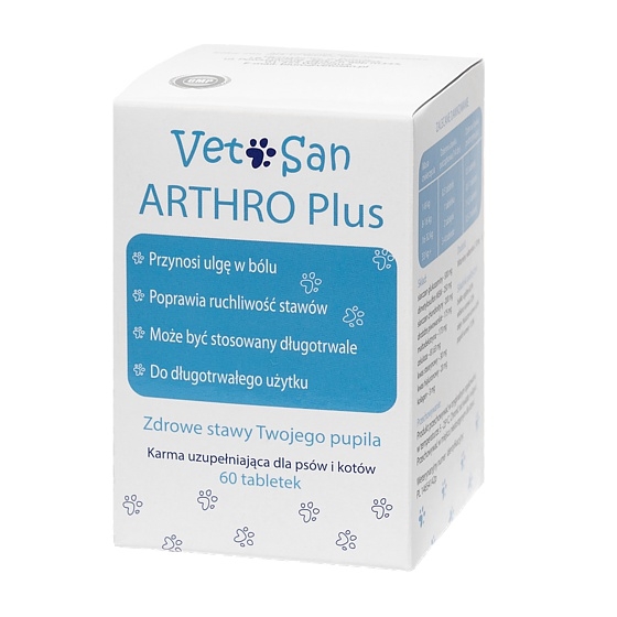 Vetosan Arthro plus dla psów i kotów preparat na stawy 60 szt.