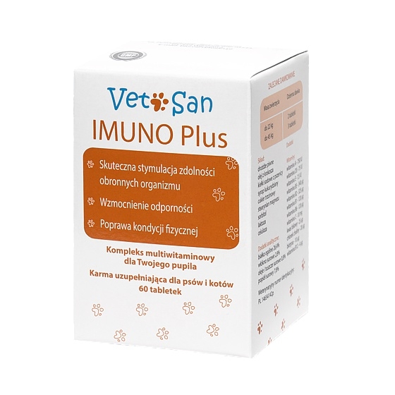 Vetosan Imuno plus dla psów i kotów preparat na odporność 60 szt.
