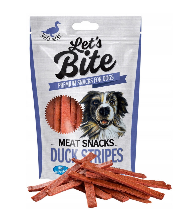 Zdjęcie Let's Bite Meat Snack paski z mięsa kaczki  Duck Stripes 80g