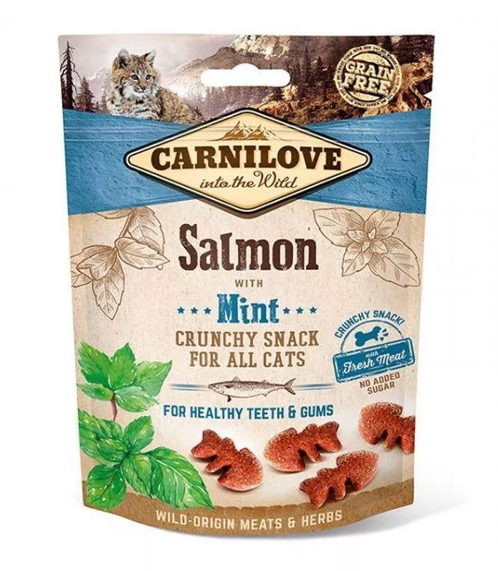 Zdjęcie Carnilove Cat Snack Crunchy przysmak dla kota  Salmon with Mint 50g
