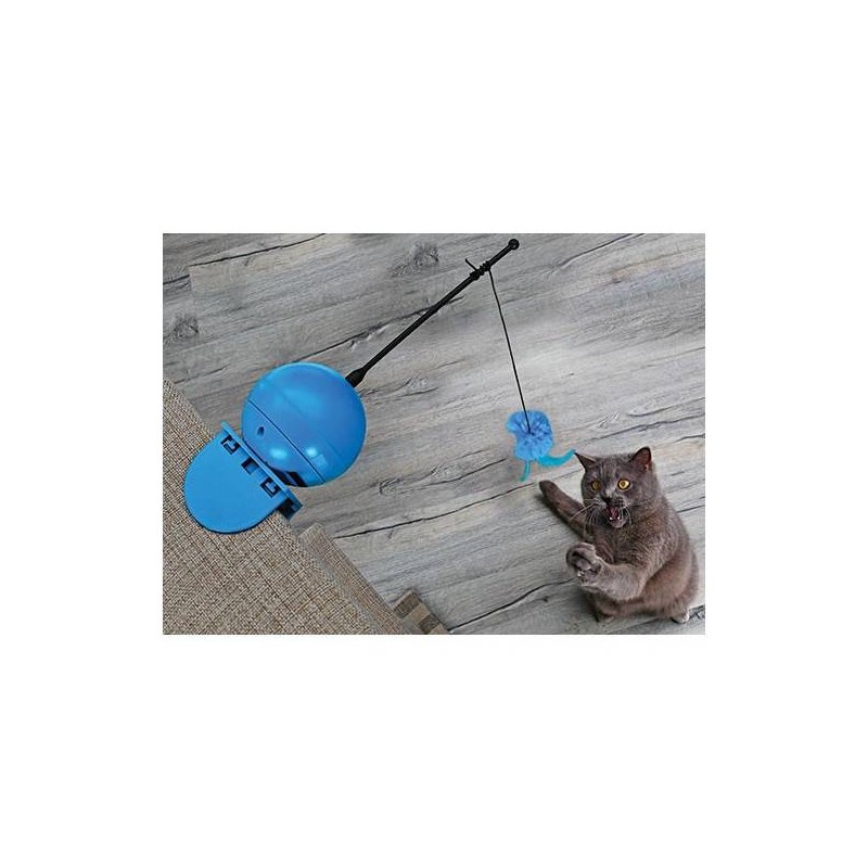 Zdjęcie Coockoo Foxy Magic Ball automatyczna wędka dla kota  niebieska 