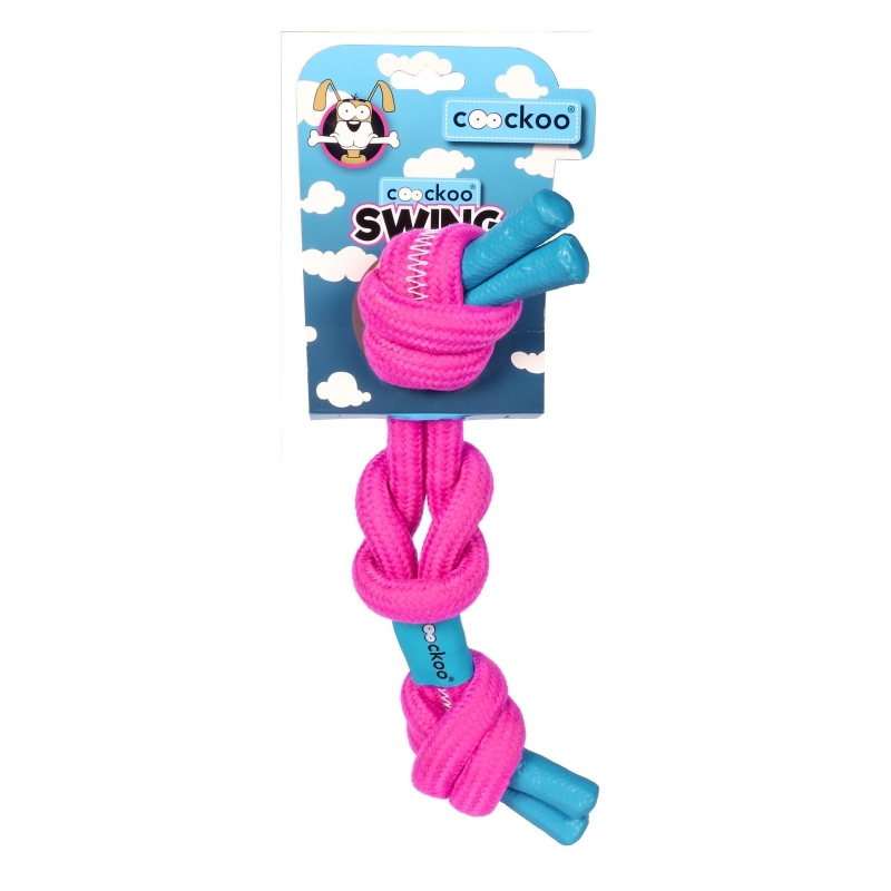 Zdjęcie Coockoo Swing sznur do gryzienia dla psa  różowy 35 cm