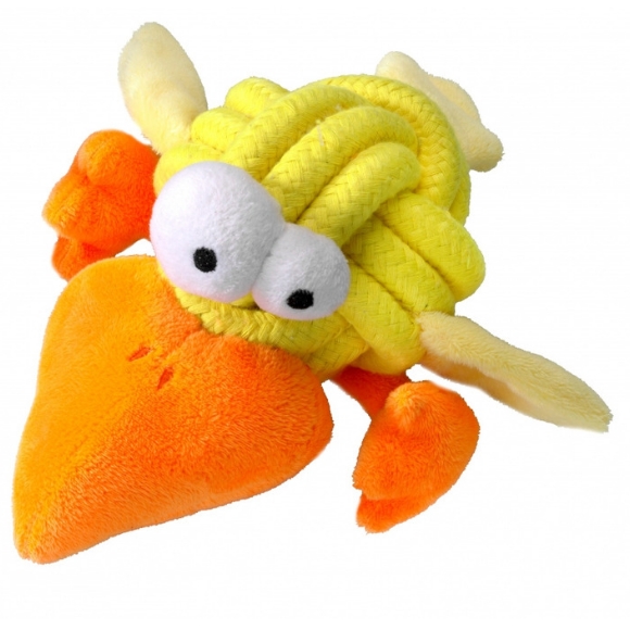 Coockoo Bobble zabawka ptaszysko dla psa żółte 8,5 cm