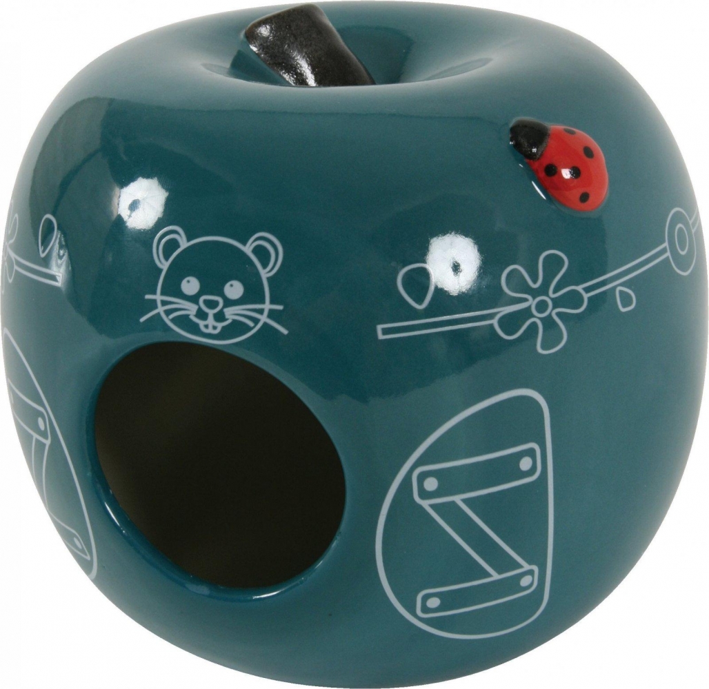 Zdjęcie Zolux Domek ceramiczny Jabłko dla gryzoni niebieski 135x135x125 cm