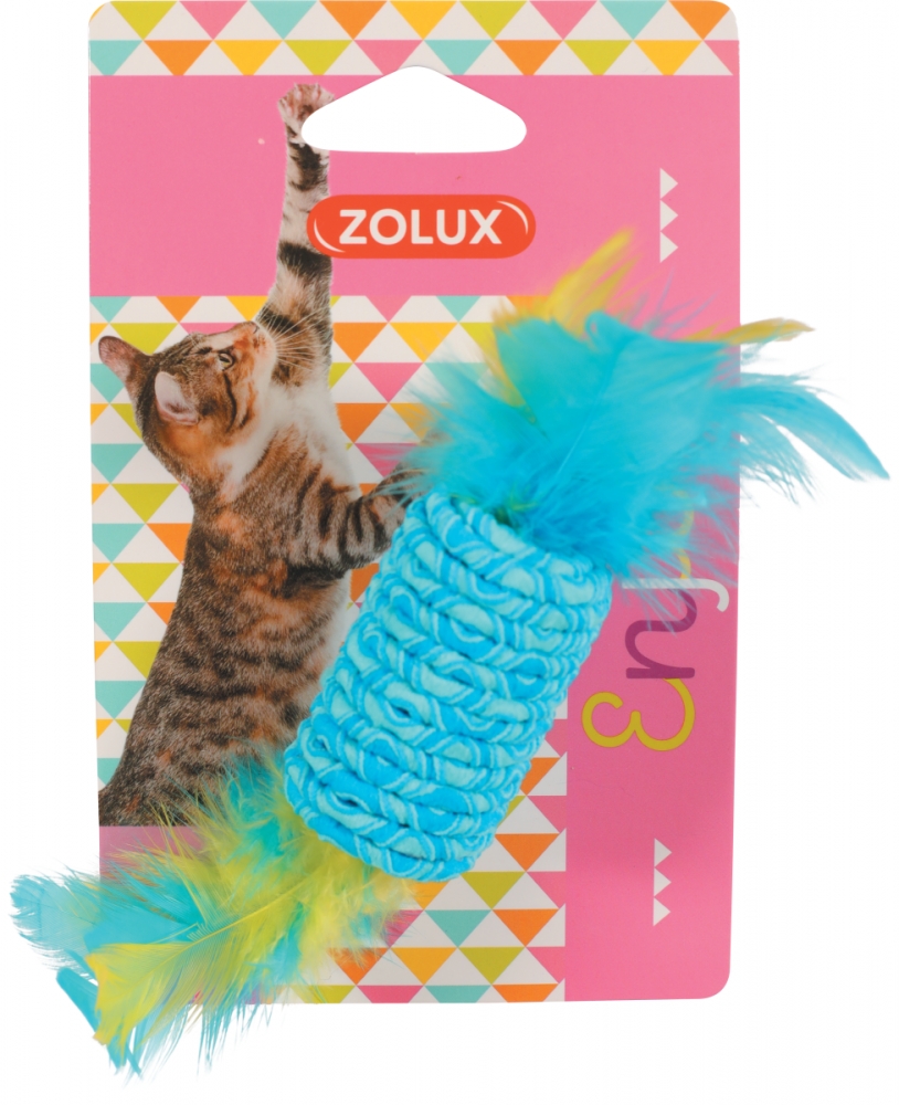 Zdjęcie Zolux Zabawka dla kota cukierek z piórkami elastyczny 5 cm / 15 cm 