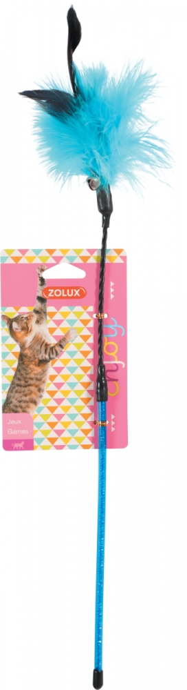 Zdjęcie Zolux Zabawka wędka dla kota z piórkami   50 cm
