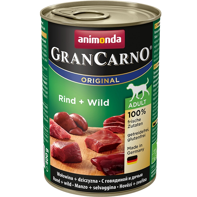 Animonda Grancarno Adult wołowina + dziczyzna 800g