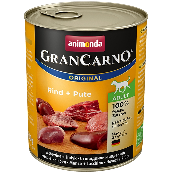 Animonda Grancarno Adult wołowina + indyk 800g