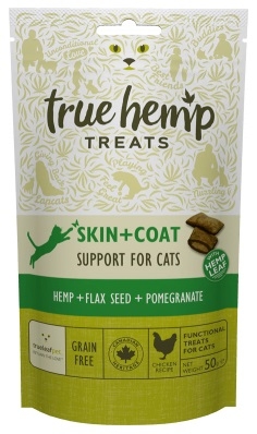Zdjęcie True Hemp Skin + Coat Support for Cats  przysmaki dla kota na zdrowa skórę i sierść 50g