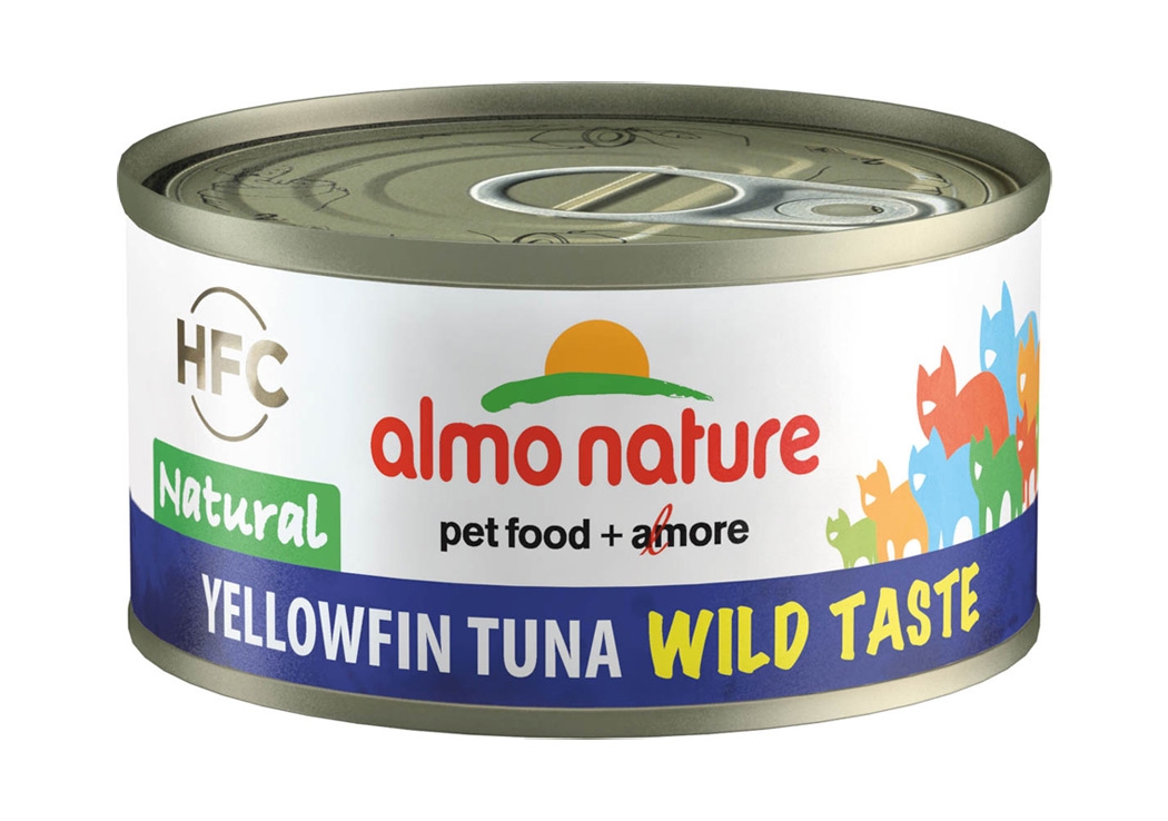 Zdjęcie Almo Nature HFC Wild Taste Natural puszka w sosie tuńczyk żółtopłetwy 70g